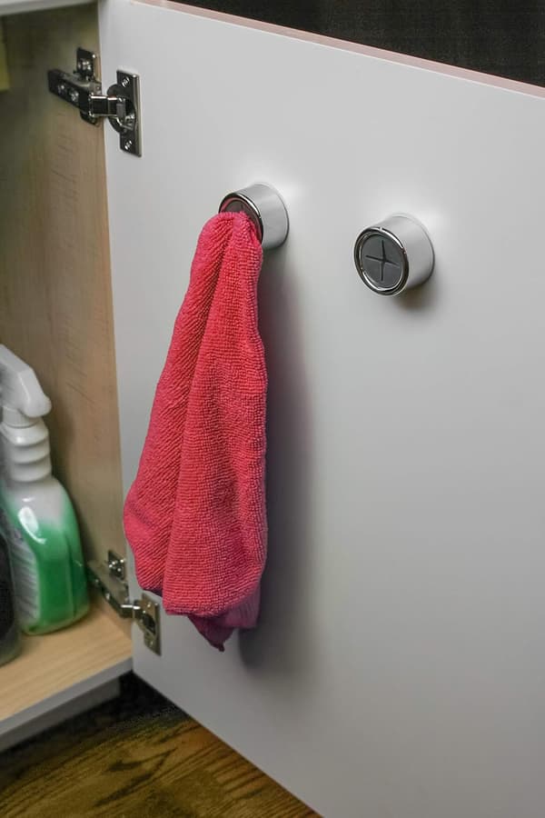 5-pack runda självhäftande handdukskrokar för kök, hand och disk