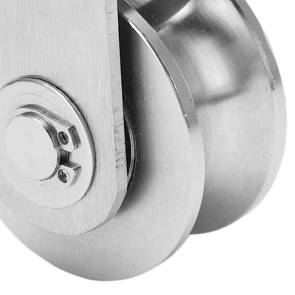 U-formad Spårhjul i Rostfritt Stål för Glidande Grindar, Industrivagnar, 48mm Diameter