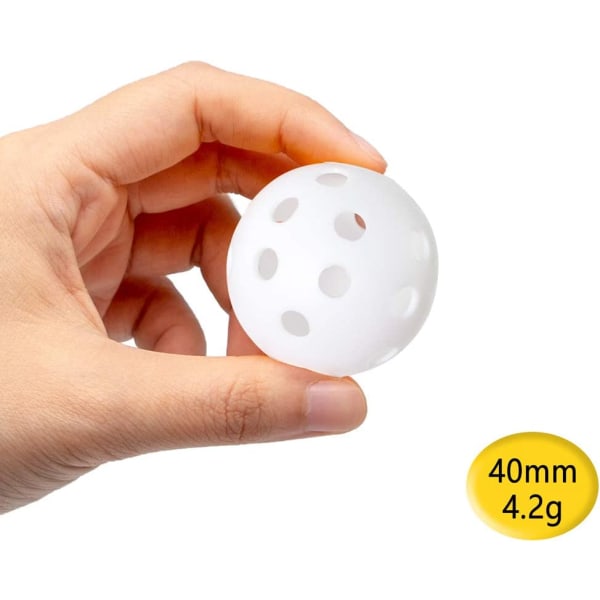Øvelsesgolfbolde Flyvegolfbolde Hule plastikgolftræningsbolde Airflow-golfbolde til svingøvelser Driving Range Hjemmebrug Indendørs 12 Pack,
