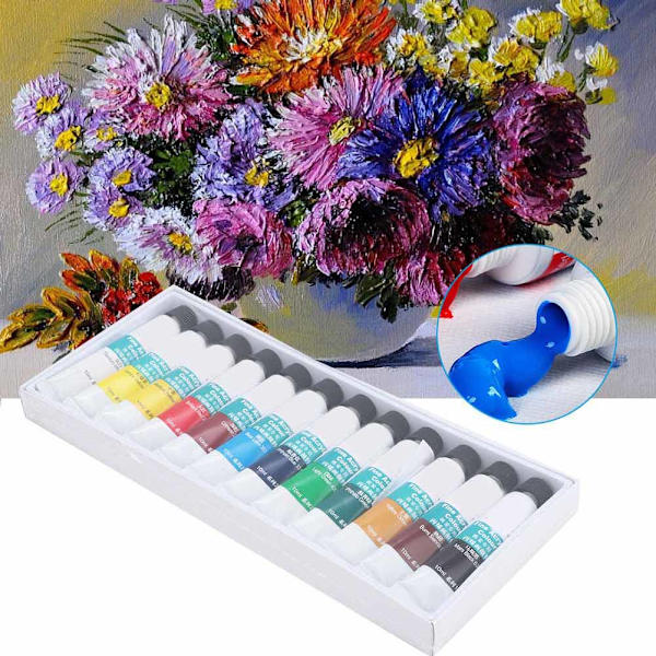 Handmålad Pigment Väggdekoration Akryl Pigment 10ml per Tub (12 Färger)