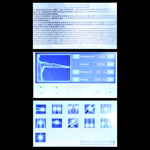 Ekstrakorporal Shockwave Terapi ED Smertlindrende Behandling Massager Maskine (Tungsten Guld) EU Stik 110-220V