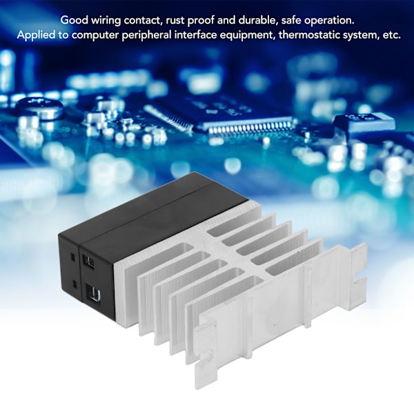 Solid State Relay ABS Skall 3‑32VDC til 24‑480VAC Flammehæmmende Isoleret SSR Replay