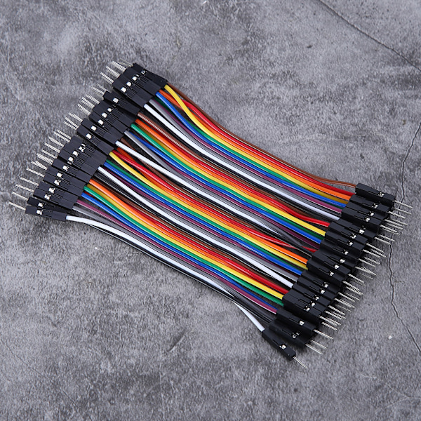 10 stk. Jump Wire Han-Han Plastik Linjekabel 2,54 mm Elektroniske Komponenter 10 cm