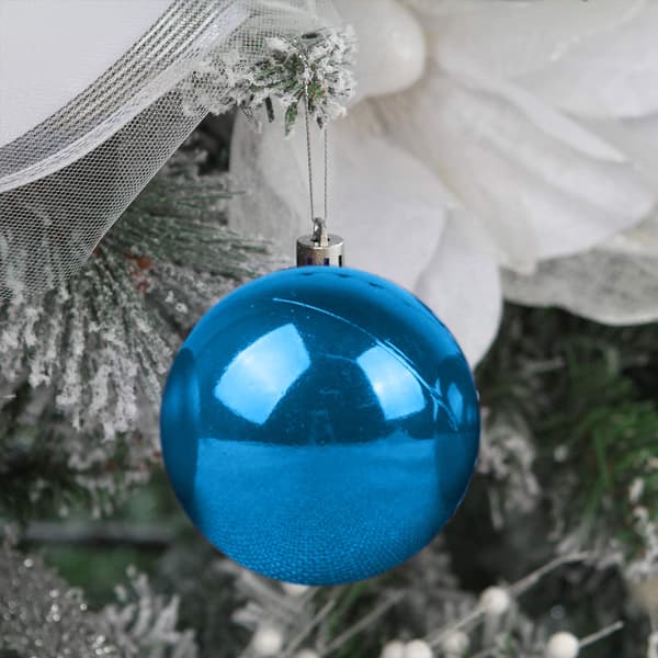 Julekuler til juletreet - Juletrepynt hengende kuler blue