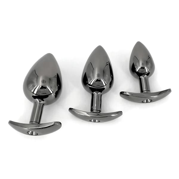 Metall Manuell Grepp Butt Plug Dilator Masturbation Prostatleksaker M