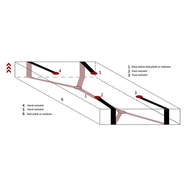 Under Bed Bondage Restraints Tilbehør Voksen Sex Spil Bundle Binding Sæt