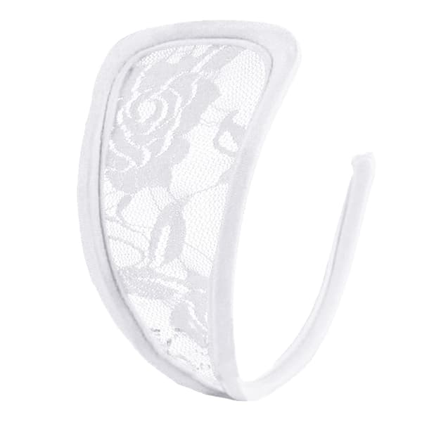 Blomsterblonde C-string truse for kvinner Usynlig Sexy Undertøy Solid Hul Thong White