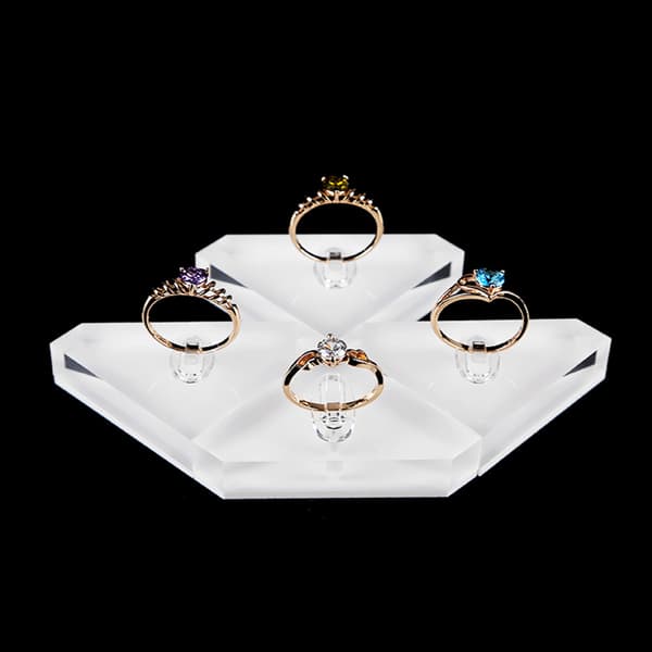 Fingerringklemmer Display Støtte Stativ Ringer Organizer Utstillingshylle Dekorativ null - Style1