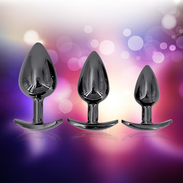 Metall Manuell Grepp Butt Plug Dilator Masturbation Prostatleksaker M