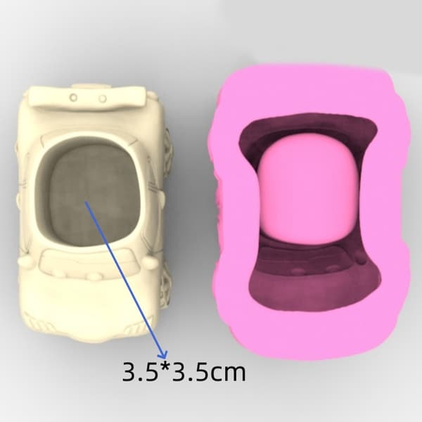 Silikonform för hantverk för bilblomkrukor, suckulentkrukor, heminredning null - Section B