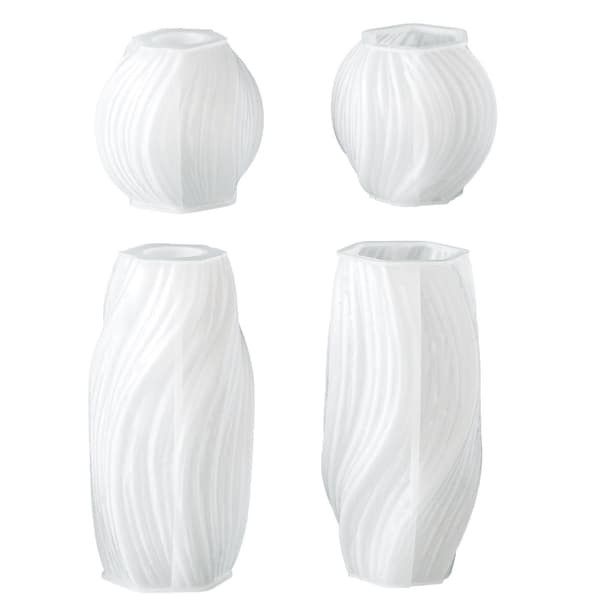 Kunstnerisk Bølget Design Silikonform For Å Lage Unike Harpiksvaser Ideell For Smykkelagring Og Dekor null - High pattern