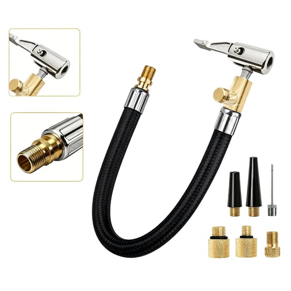 Bildäckspump Slang Uppblåsbara Luftpumpar Förlängningsrör Adapter Vridchuck null - 80CM can be deflated