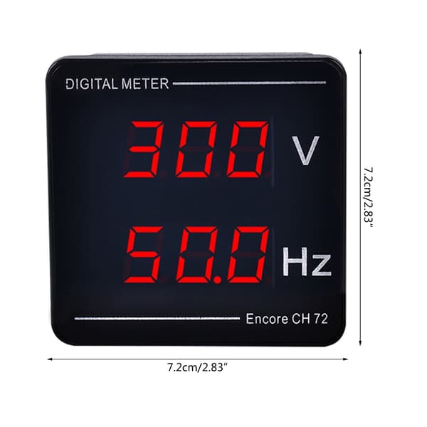 Digital spændingsfrekvenspanelmåler tester voltmeter LED-display til husholdning