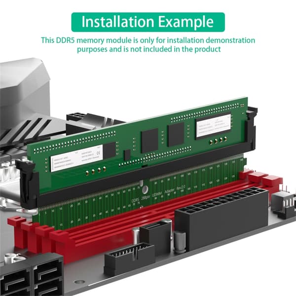 DDR5 UDIMM-adapter til bærbare computere DDR5-hukommelsestester 288-bens adapter til stationær pc