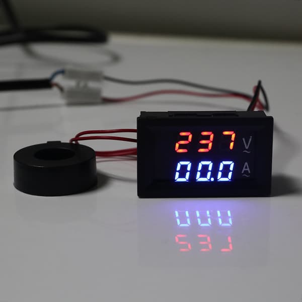 AC 60-500V Volt Måler Strøm Display Måler 10/50/100A Voltmeter Ammeter Multifunktion Digital Display Volt Måler -10~65℃ 100A