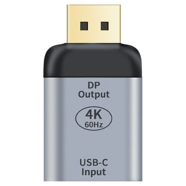 Aluminium USB C hun til DisplayPort han-adapter Type C til DP til projektorer