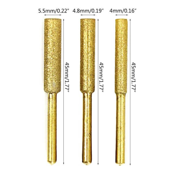 30 mm diamantspidser slibebit længde belagt cylinder til hovedslibebit 3x4mm