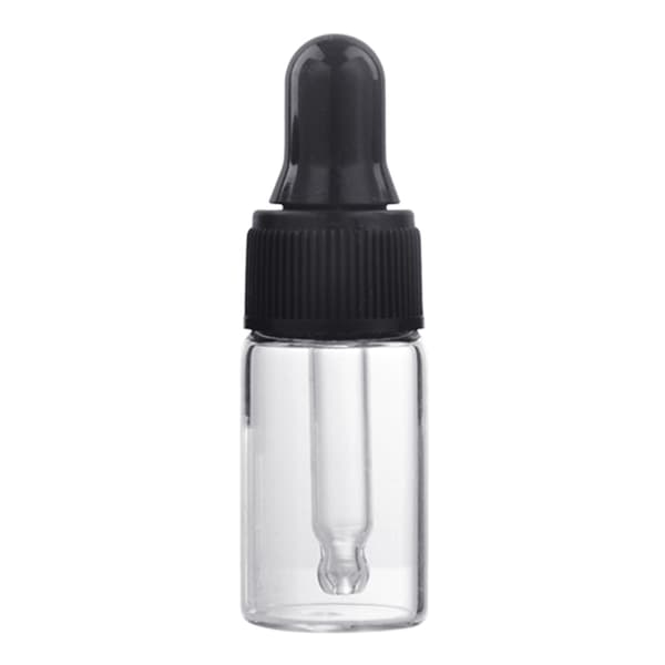 1ml/2ml/3ml påfyllbar klar mini tom glassdråpeflaske reise aromaterapi væskedispenser for essensiell olje