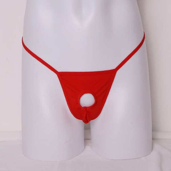 Herrstringtrosa G-string T-back underkläder, öppna underkläder erotiska underkläder present Silver