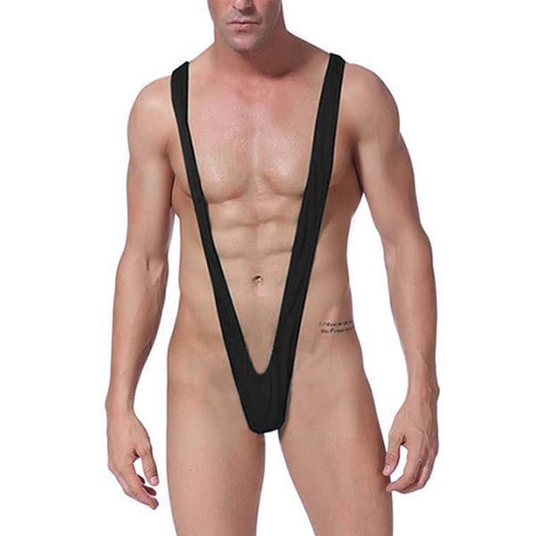 Jockstrap for men, ensfarget leopardbrytedrakt, thong-body Leopard One Size