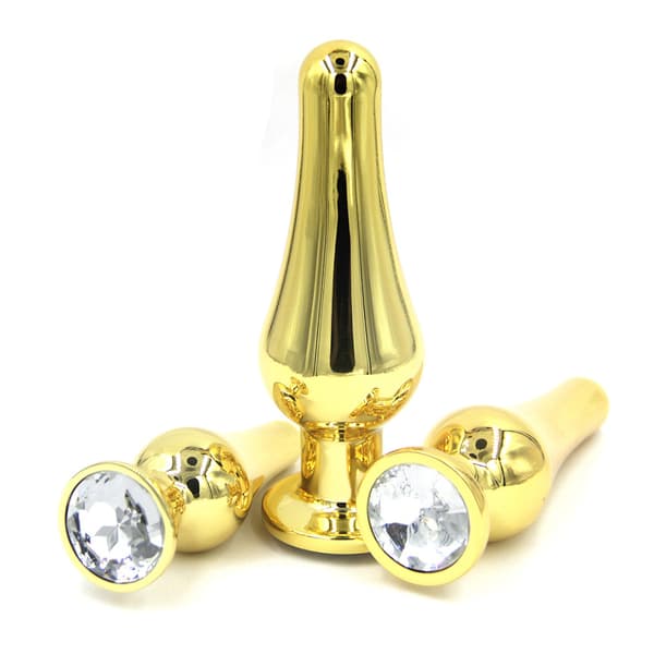 Buttplug i rustfrit stål sexlegetøj til voksne numse-stimulation til kvinder, mænd og par Silver Medium