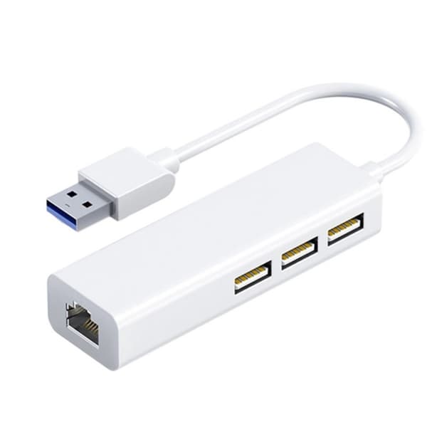 USB C/A med RJ45 Ethernet-port 3 USB2.0-slotadapter til bærbar computer og mobil null - USB A plug