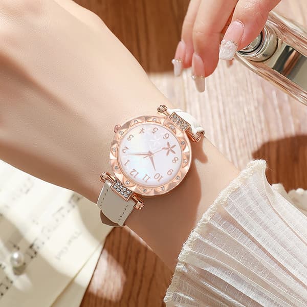 Mode smykker sommerfugleur og elegante accessories til kvinder White Double love