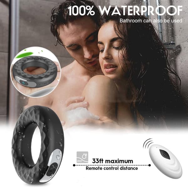 Vibrerende penisringer oppladbare penisringer vibrator med 10 vibrasjonsmoduser null - Donut