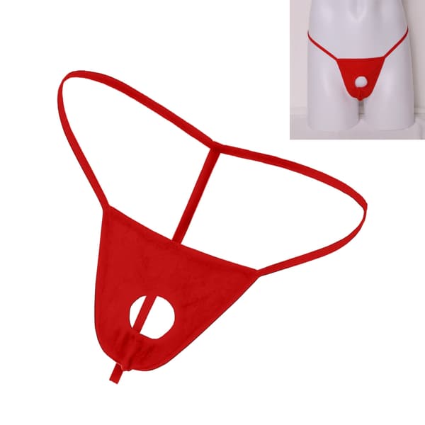 Herrstringtrosa G-string T-back underkläder, öppna underkläder erotiska underkläder present Silver