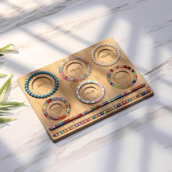 Praktisk pärlbricka Smyckesdisplayplatta Armband Ringar Displayställ