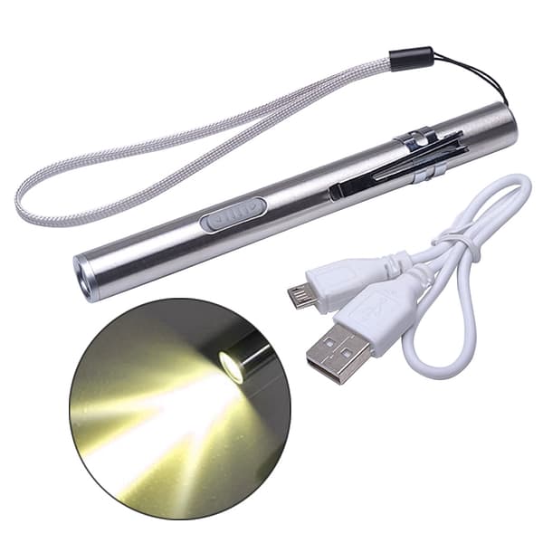USB-ladattava kätevä kynävalo Minihoitajan taskulamppu LED-taskulamput
