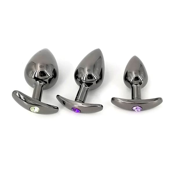 Metall Manuell Grepp Butt Plug Dilator Masturbation Prostatleksaker M