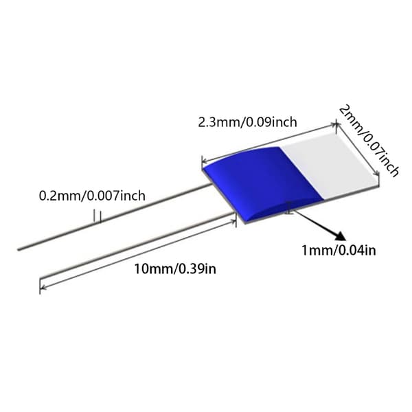 1 stk. temperatursensorer metalmodstandssensorchip til industriel brug null - PT100 Class B