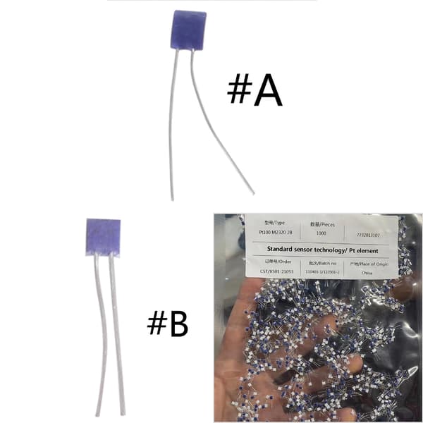 1 stk. temperatursensorer metalmodstandssensorchip til industriel brug null - PT100 Class B