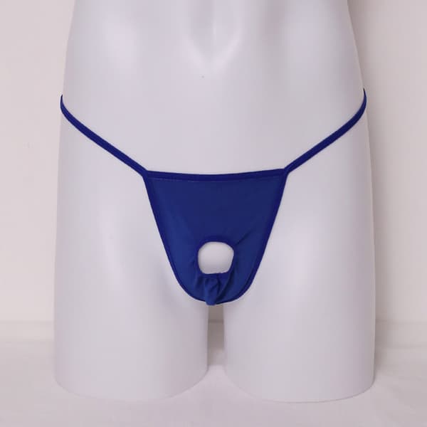 Herrstringtrosa G-string T-back underkläder, öppna underkläder erotiska underkläder present Silver