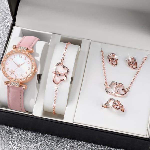 Mode smykker sommerfugleur og elegante accessories til kvinder White Double love