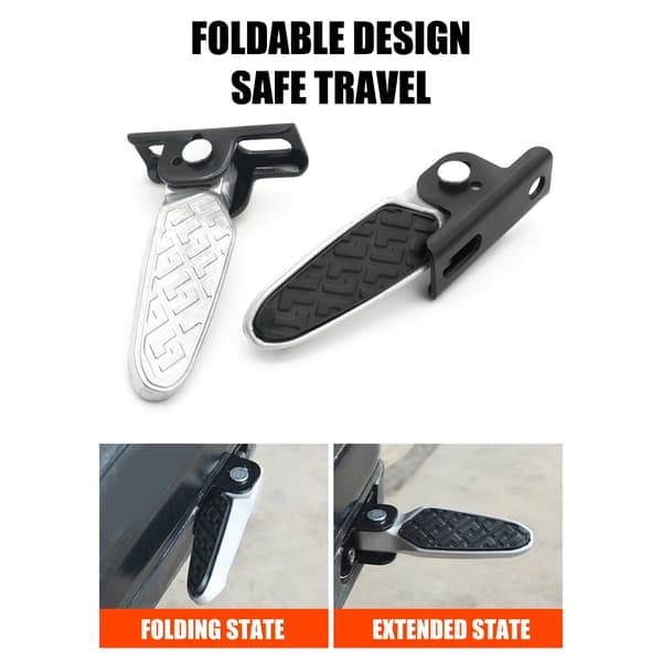 Par universelle foldbare fodstøtter nem installation egnet til de fleste E-scootere 2