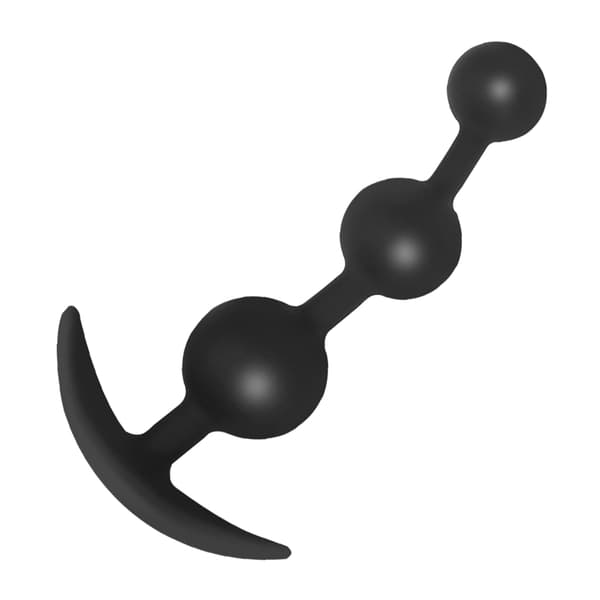 Silikon Anals Pärla Butt Plug Anals Tränare Anals Leksaker med T-Bar för Män Kvinnor Par null - Three beads
