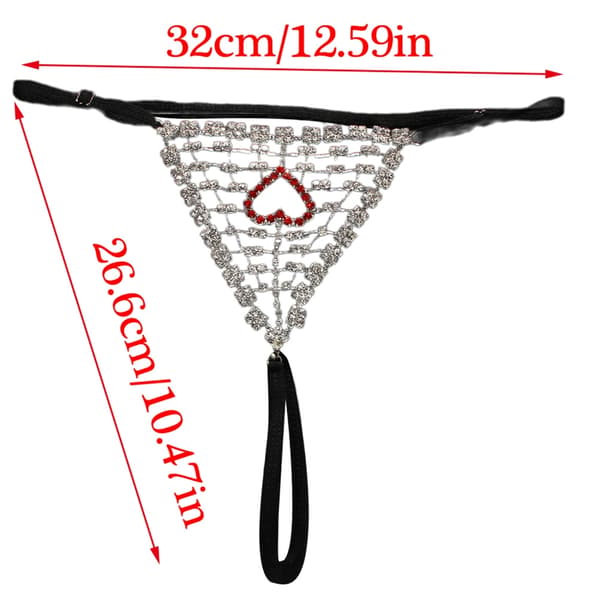 Kvinnors glittriga strass stringtrosor underkläder låg midja G-string trosor
