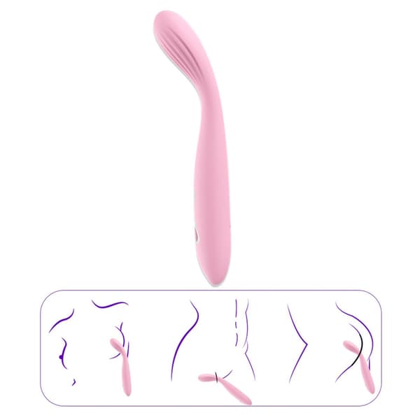 Kraftfuld Vibrator til Kvinder Brystvorte Klitoris Stimulator Massager Dildo Pink