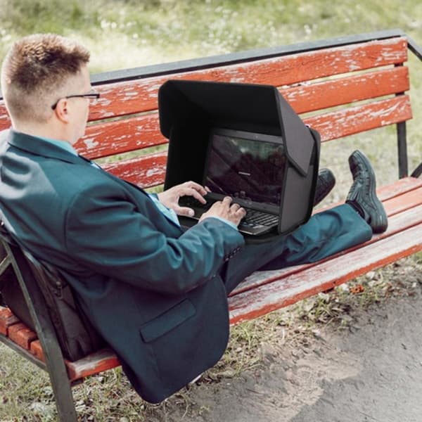 Bærbar solskærm til bærbar computer, foldbar taske til bærbar computer 14-inch