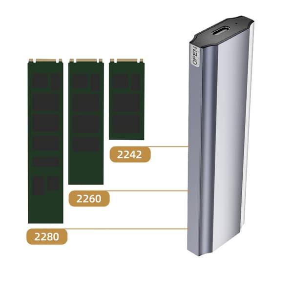 USB3.1 NVMe SSD-kabinetboks 10 Gbps SolidDisk-kabinet mobilt harddisk-kabinet null - M11 NGFF