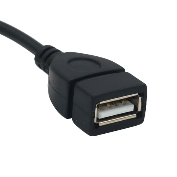 Adapterkabel AUX Datakabel 3,5 mm hanstik USB hun til AUX