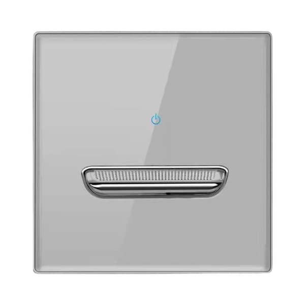 Vægmonterede vippekontakter i glas og PC med nulstillingsfunktion, LED-belyst panel, enkel installation til moderne interiør null - Double control once