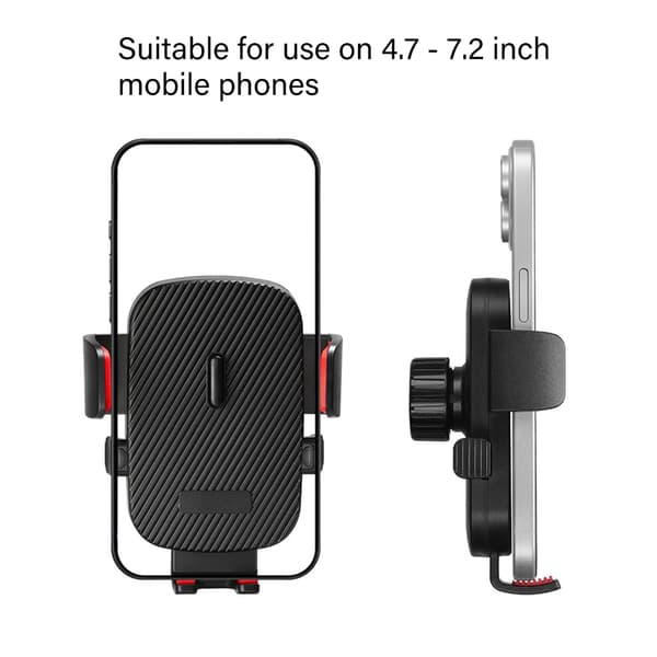 Fleksibel 17 mm kulehode mobiltelefonklips for skrivebord, bilventilasjon, stativ
