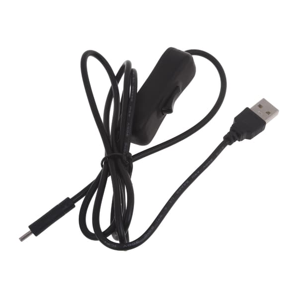 USB C til USB forlængerkabel med afbrydere 46'' opladerkabel til LED-lys/ventilator