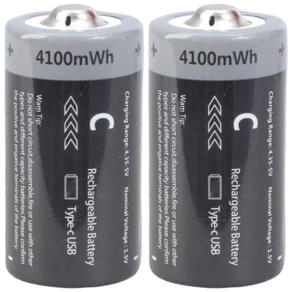 Oppladbare C-cellebatterier Overutladningsbeskyttelse Sikkerhetskretsbatterier