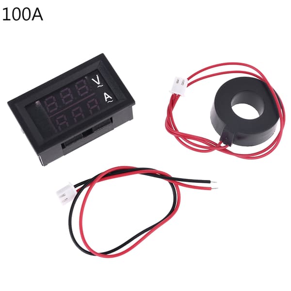 AC 60-500V Volt Måler Strøm Display Måler 10/50/100A Voltmeter Ammeter Multifunktion Digital Display Volt Måler -10~65℃ 100A