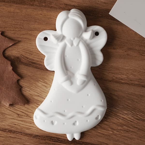Härlig änglafigur silikonkakform för födelsedagsfester null - Pattern 2