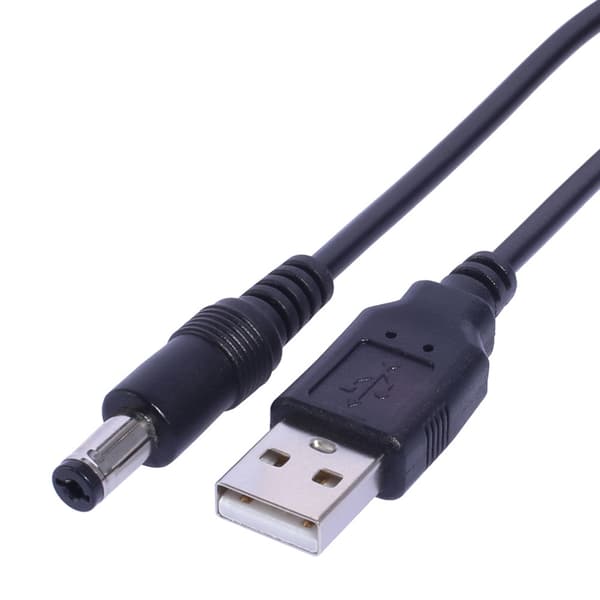 USB til DC5.5 x 2.1mm opladerkabel til LED-lysstribe 5V spændingsenhed